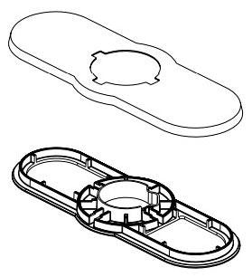 Delta Kayra RP103370BL 3 Hole Escutcheon