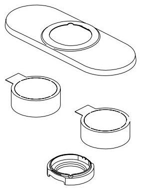 Delta Bowery RP103372PN 3 Hole Escutcheon and Spacer