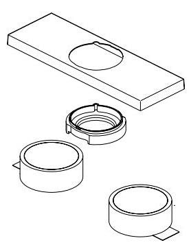 Delta Modern RP103380BL 3 Hole Escutcheon and Spacer