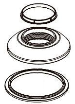 Delta Foundations RP103448SS Glide Ring, Handle Base & Base Plate