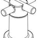 Delta Nicoli RP103456CZ Widespread Cross Handle Kit