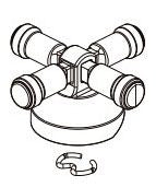 Delta Broderick RP103722BL Cross Handle & Clip