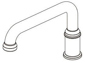 Delta Broderick RP103742CZPR Spout Assembly