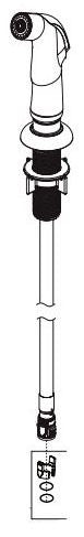 Peerless RP103755SS Side Spray Hose Assembly w/ Support