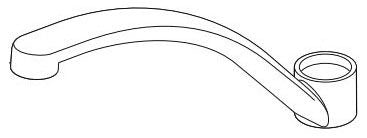 Delta 2100 / 2400 Series RP34089 Spout Assembly - Two Handle Kitchen