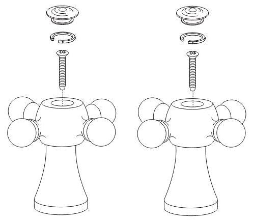Brizo Tresa RP52400PC Single Metal Cross Handle Kit - Lavatory and Roman Tub