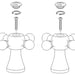 Brizo Tresa RP52400PC Single Metal Cross Handle Kit - Lavatory and Roman Tub