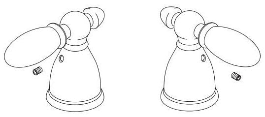 Delta Victorian RP64476 Metal Lever Handle Set