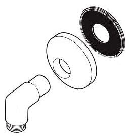 Brizo Odin: Wall Outlet and Flange