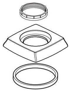 Delta Ashlyn RP77196BL Handle Base, Gasket & Nut - Roman Tub