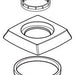 Delta Ashlyn RP77196BL Handle Base, Gasket & Nut - Roman Tub