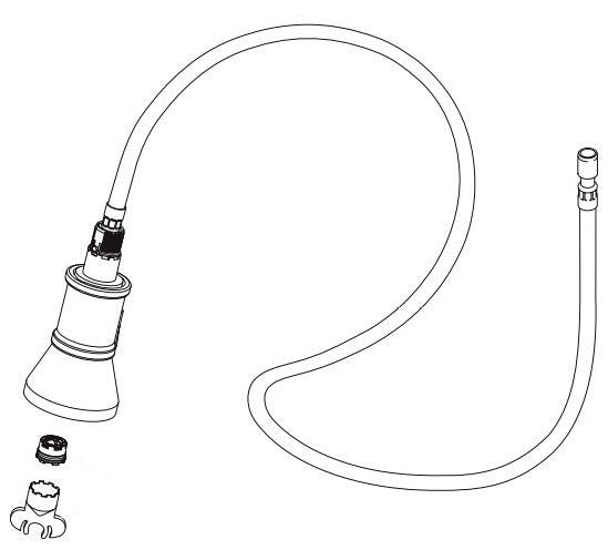 Brizo Artesso RP77553SS Wand, Hose Assembly, Hose Lead and O-rings