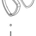 Delta Zura RP84241BL Single Handle Wall Mount Handle Flange, Gasket, Set Screw and Wrench
