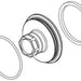 Delta Zura RP84244 Two Handle Wall Mount Spout Flange, Gasket, and O-Ring