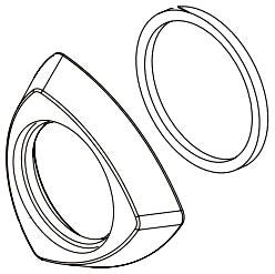 Delta Zura RP84250CZ Handle Flange and Gasket - Two Handle Wall Mount Bathroom