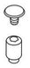 Delta RP84929BL Set Screw & Button - Volume Control Handle - T27T Series