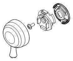 Delta RP84934PN Temperature Knob & Cover - T17 Integrated Diverter