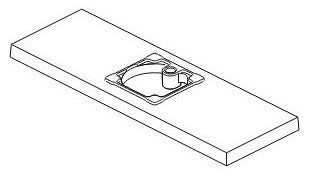 Delta Ara RP90057 Escutcheon & Gasket - 3 Hole - 1H
