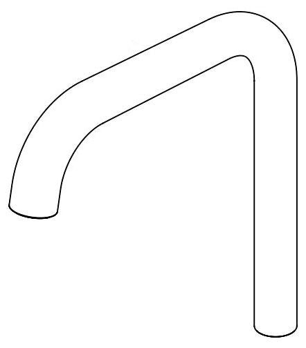 Brizo Litze RP91790PG Square Spout Assembly