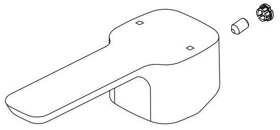 Delta RP92090BL Handle, Set Screw, Button, and Hex Wrench
