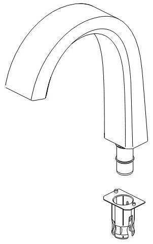 Delta Pivotal RP92601PN Spout Assembly - Bar/Prep