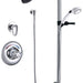 Commercial T13H T13H333 Universal Dual Shower Trim Diverter Hand Shower and Grab Bar