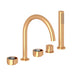 ROHL EC06D5 Eclissi 5-Hole Deck Mount Tub Filler With C-Spout