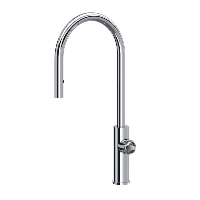 ROHL EC55D1 Eclissi Pull-Down Kitchen Faucet with C-Spout - Less Handle