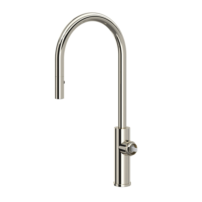 ROHL EC55D1 Eclissi Pull-Down Kitchen Faucet with C-Spout - Less Handle