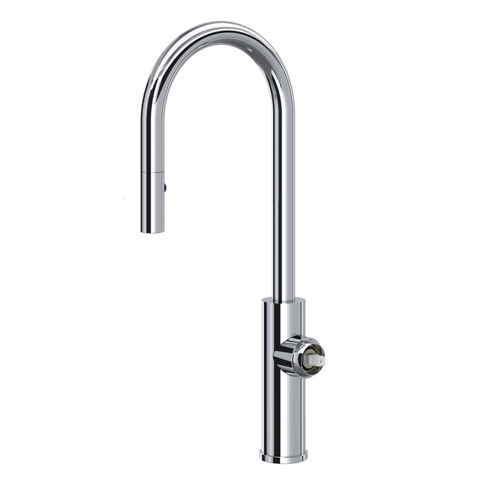 ROHL EC65D1 Eclissi Pull-Down Bar/Food Prep Kitchen Faucet with C-Spout - Less Handle
