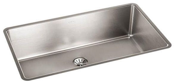 Elkay Lustertone Iconix 16 Gauge Stainless Steel 32-1/2" x 19-1/2" x 9", Single Bowl Undermount Sink with Perfect Drain