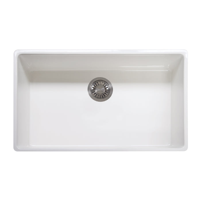 Franke Farm House FHK710-33WH Undermount Single Bowl 33 x 20 in Fireclay Kitchen Sink - White