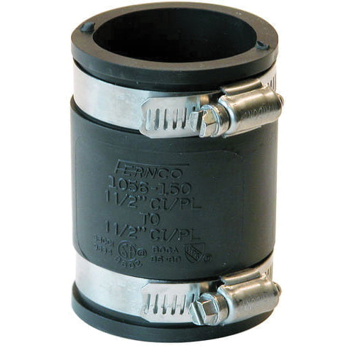 Fernco 1056-2/125 2" (Cast Iron / PVC) x 1-1/4" (Cast Iron / PVC) Flexible Coupling