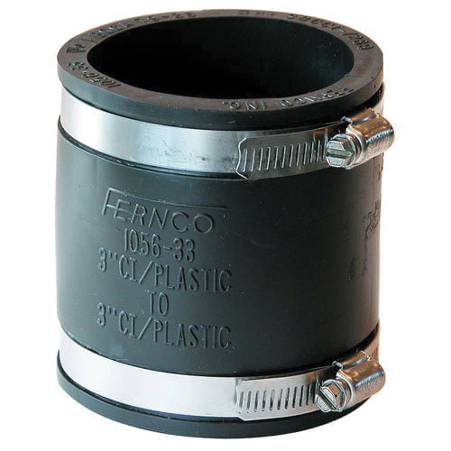 Fernco 1056-33 3" (Cast Iron / PVC) x 3" (Cast Iron / PVC) Flexible Coupling