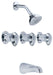 Gerber G0058500 Hardwater Three Handle Threaded Escutcheon Tub & Shower Fitting with IPS/Sweat Connections & Threaded...
