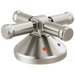 Delta Broderick: 3-Hole Roman Tub w/Hand Shower - Handle Kit-Cross