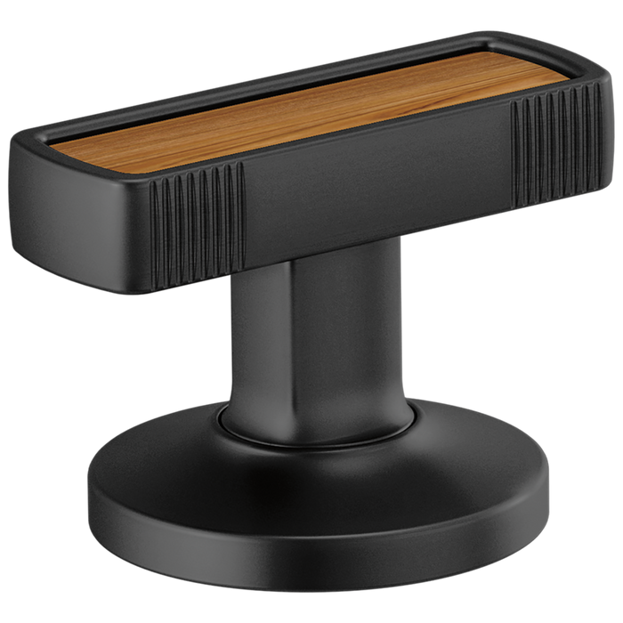 Brizo Kintsu HI5306 Widespread Lavatory Knob with Wood Inlay Handle Kit - Matte Black
