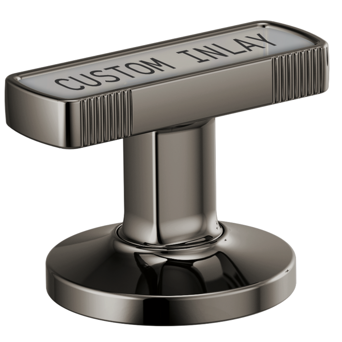 Brizo Kintsu HI5306 Widespread Lavatory Knob with Custom Inlay Handle Kit - Brilliance Black Onyx