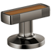 Brizo Kintsu HI5306 Widespread Lavatory Knob with Wood Inlay Handle Kit - Brilliance Black Onyx