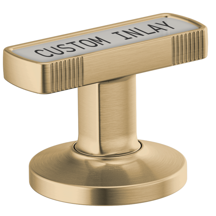 Brizo Kintsu HI5306 Widespread Lavatory Knob with Custom Inlay Handle Kit - Luxe Gold