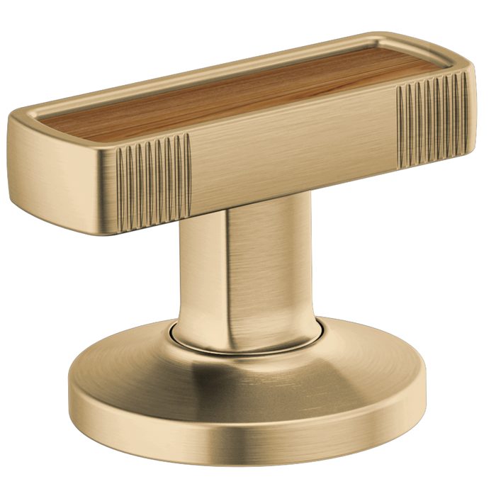 Brizo Kintsu HI5306 Widespread Lavatory Knob with Wood Inlay Handle Kit - Luxe Gold