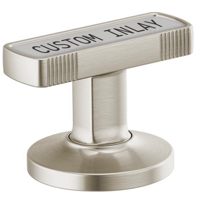Brizo Kintsu HI5306 Widespread Lavatory Knob with Custom Inlay Handle Kit - Luxe Nickel