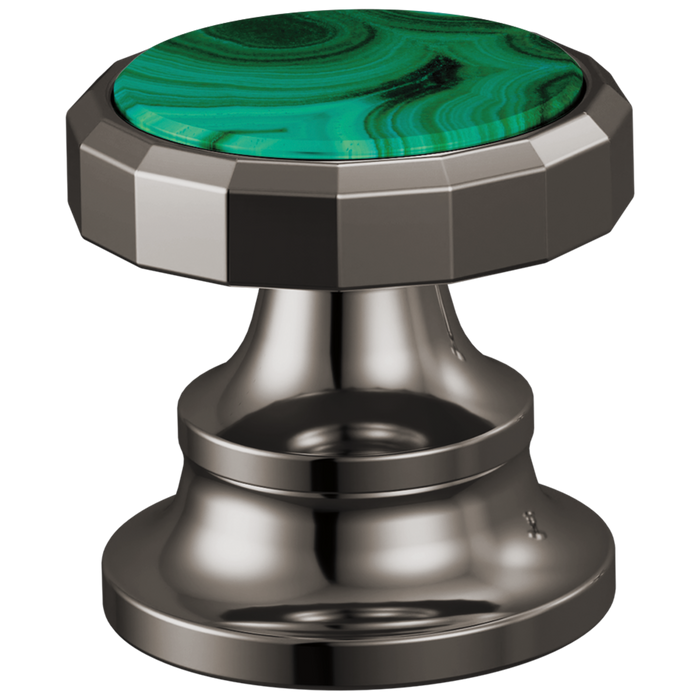 Brizo Beauclere HI5365 Widespread Lavatory Wheel Handle Kit - Brilliance Black Onyx / Malachite