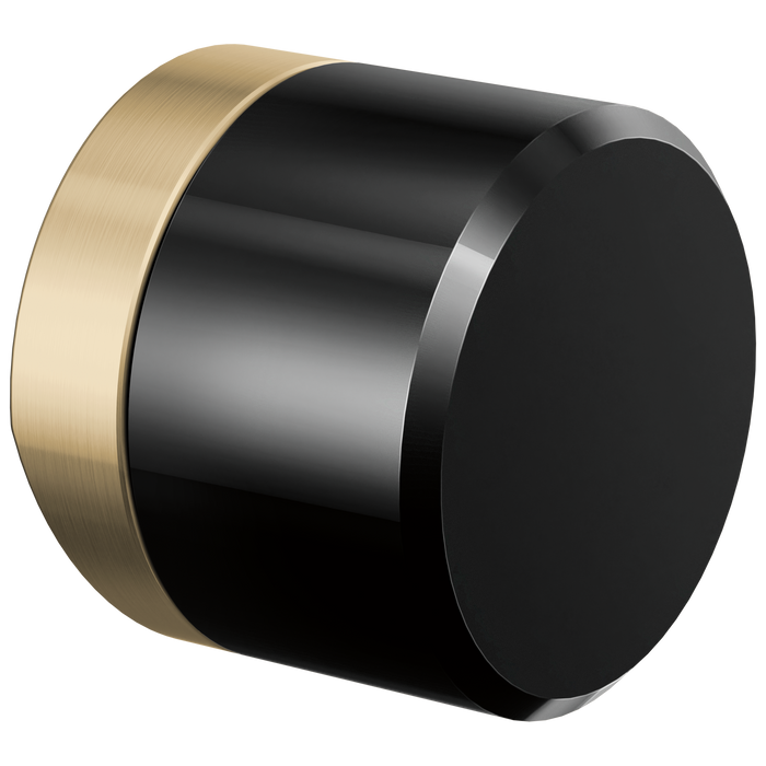Brizo Odin HKK175 Kitchen Faucet Black Crystal Knob Handle Kit - Luxe Gold / Black Crystal