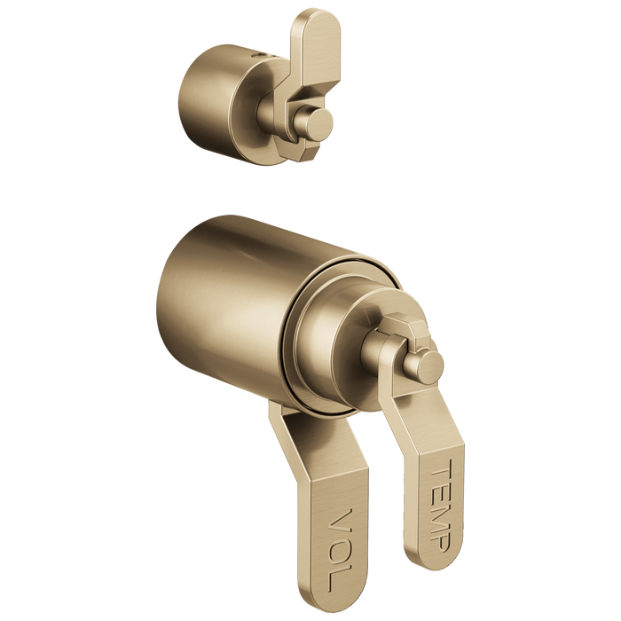 Brizo Brizo Litze: Tempassure Thermostatic Valve With Diverter Trim Handle Kit - Industrial Lever