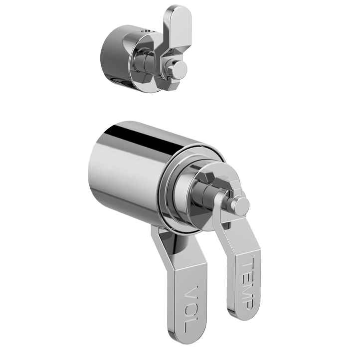 Brizo Brizo Litze: Tempassure Thermostatic Valve With Diverter Trim Handle Kit - Industrial Lever