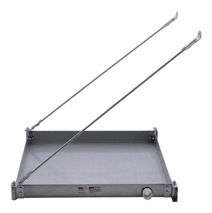 Reliance Worldwide Corporation 50-SWHP-W Quick Stand Wall Mounted Water Heater Platform | Galvanized Steel | 26-1/2" x 26-1/2" x 2-1/2" | Holds up to 50 Gallon Tanks (600lb Load Rating)