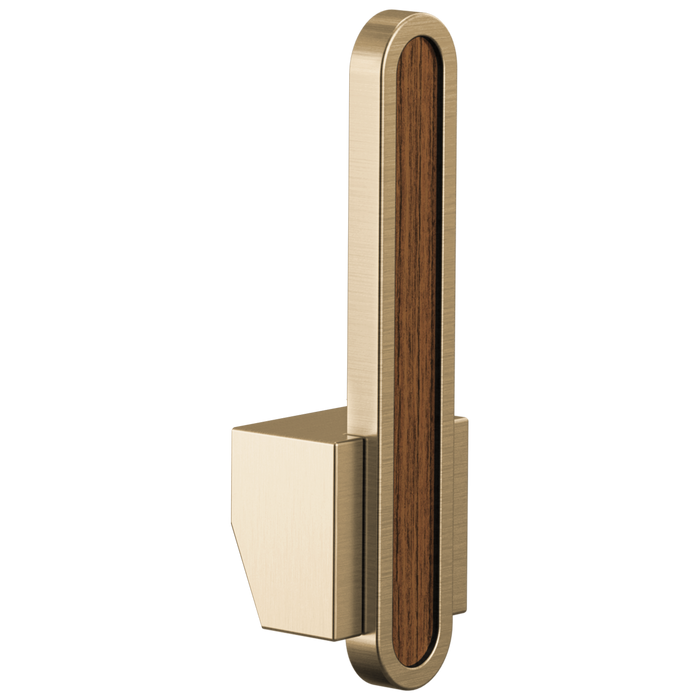 Brizo Frank Lloyd Wright HLK022 Pull-Down Kitchen Faucet Arc Lever with Wood Inlay Handle Kit​ - Luxe Gold / Wood