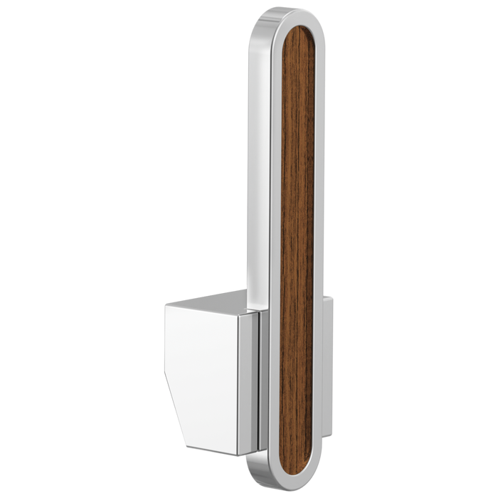 Brizo Frank Lloyd Wright HLK022 Pull-Down Kitchen Faucet Arc Lever with Wood Inlay Handle Kit​ - Polished Chrome / Teak Wood