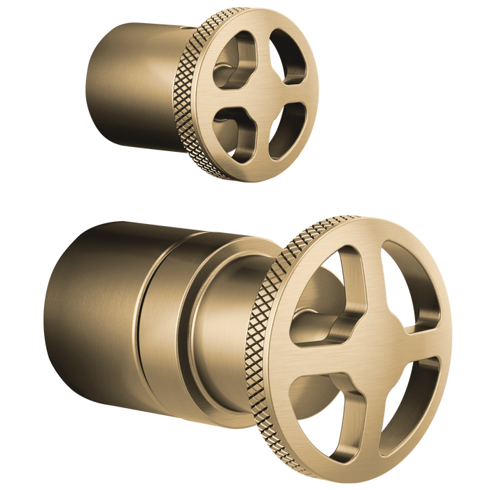 Brizo Litze: Pressure Balance Valve with Integrated Diverter Trim Wheel Handle Kit